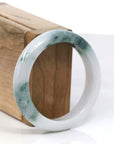 Baikalla Jewelry Jadeite Jade Bangle Bracelet Burmese High Ice Blue-green Jade Jadeite Bangle Bracelet (53.37mm) ( Collectibles )T113