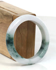 Baikalla Jewelry Jadeite Jade Bangle Bracelet Burmese High Ice Blue-green Jade Jadeite Bangle Bracelet (53.37mm) ( Collectibles )T113