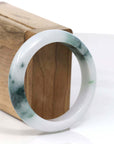 Baikalla Jewelry Jadeite Jade Bangle Bracelet Burmese High Ice Blue-green Jade Jadeite Bangle Bracelet (53.37mm) ( Collectibles )T113