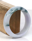 Baikalla Jewelry Jadeite Jade Bangle Bracelet Burmese High Ice Blue-green Jade Jadeite Bangle Bracelet (53.37mm) ( Collectibles )T094