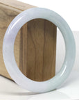 Baikalla Light Green & Lavender "Traditional Full-Round" Jadeite Jade Bangle Bracelet (57.2mm)