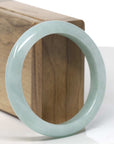 Baikalla Light Apple Green Jadeite Jade Bangle Bracelet (56.7mm)
