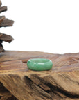 Baikalla Vibrant Apple-Green Burmese Jadeite Jade Traditional Ring