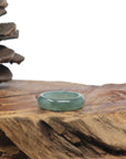 Baikalla Icy Oil-Green Burmese Jadeite Jade Traditional Ring
