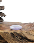 Baikalla Lavender & White Burmese Jadeite Jade Traditional Ring