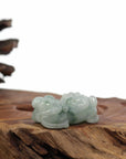 Baikalla Jewelry genuine jadeite carving Genuine Burmese Lavender Blue Green Jadeite Jade PiXiu Pendant Necklace
