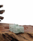 Baikalla Jewelry genuine jadeite carving Genuine Burmese Lavender Blue Green Jadeite Jade PiXiu Pendant Necklace