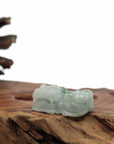 Baikalla Jewelry genuine jadeite carving Genuine Burmese Lavender Blue Green Jadeite Jade PiXiu Pendant Necklace