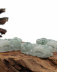 Baikalla Jewelry genuine jadeite carving Genuine Burmese Lavender Blue Green Jadeite Jade PiXiu Pendant Necklace