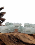 Baikalla Jewelry genuine jadeite carving Genuine Burmese Lavender Blue Green Jadeite Jade PiXiu Pendant Necklace