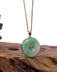 Baikalla Jewelry Jade Pendant Necklace Baikalla "Good Luck Button" Necklace Lavender Jadeite Jade Lucky KouKou Pendant Necklace
