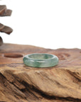 Baikalla Natural Icy Blue-Green Flowers Jadeite Jade Traditional Ring