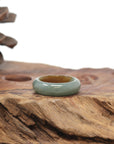 Baikalla Natural Oil-Green & Honey-Brown Burmese Jadeite Jade Traditional Ring