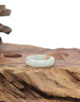 Baikalla Natural Icy Light Green & Sajin (Golden Dust) Jadeite Jade Traditional Ring