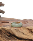 Baikalla Natural Oil-Green & Honey-Brown Burmese Jadeite Jade Traditional Ring