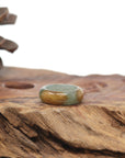 Baikalla Natural Oil-Green & Honey-Brown Burmese Jadeite Jade Traditional Ring