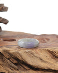 Baikalla Natural Icy Vibrant Lavender & Light Green Jadeite Jade Traditional Ring