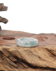 Baikalla Natural Icy Blue-Green Flowers Jadeite Jade Traditional Ring