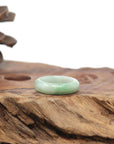 Baikalla Natural Light Apple-Green Jadeite Jade Traditional Ring
