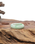 Baikalla Natural Light Apple-Green Jadeite Jade Traditional Ring