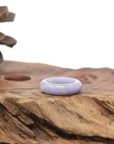 Baikalla Natural Lavender W/ Blue-Green Flowers Jadeite Jade Traditional Ring