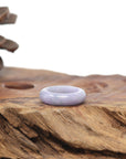 Baikalla Natural Lavender W/ Blue-Green Flowers Jadeite Jade Traditional Ring