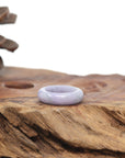 Baikalla Natural Lavender W/ Blue-Green Flowers Jadeite Jade Traditional Ring