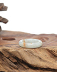 Baikalla Natural Icy Light Green & Sajin (Golden Dust) Jadeite Jade Traditional Ring