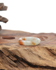 Baikalla Natural Icy Sajin Flowers (Golden Dust) Jadeite Jade Traditional Ring