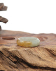 Baikalla Natural Icy Orange & Light Green Jadeite Jade Traditional Ring