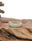 Baikalla Natural Icy Orange & Light Green Jadeite Jade Traditional Ring