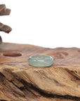 Baikalla Natural Icy Green Jadeite Jade Traditional Ring