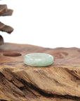Baikalla Natural Icy Light Green W/ Vibrant Apple-Green Patch Jadeite Jade Traditional Ring