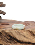 Baikalla Natural Icy Light Green & Sajin (Golden Dust) Jadeite Jade Traditional Ring