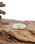 Baikalla Natural Icy Light Green & Sajin (Golden Dust) Jadeite Jade Traditional Ring