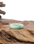 Baikalla Natural Icy Green Patch Jadeite Jade Traditional Ring