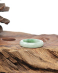 Baikalla Natural Icy Green Patch Jadeite Jade Traditional Ring