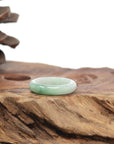 Baikalla Natural Icy Green Patch Jadeite Jade Traditional Ring