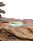 Baikalla Natural Icy Green Patch Jadeite Jade Traditional Ring