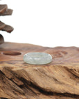 Baikalla Natural Icy Light Green Jadeite Jade Traditional Ring
