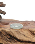 Baikalla Natural Icy Light Green Jadeite Jade Traditional Ring
