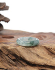 Baikalla Natural Icy Blue-Green Flowers Jadeite Jade Traditional Ring