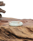 Baikalla Natural Icy Light Green & Sajin (Golden Dust) Jadeite Jade Traditional Ring