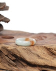 Baikalla Natural Icy Light Green & Sajin (Golden Dust) Jadeite Jade Traditional Ring