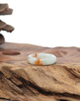 Baikalla Natural Icy Light Green & Sajin (Golden Dust) Jadeite Jade Traditional Ring
