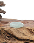 Baikalla Natural Icy Light Green Jadeite Jade Traditional Ring