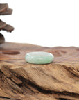 Baikalla Natural Icy Light Apple-Green Jadeite Jade Traditional Ring