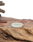 Baikalla Natural Icy Light Green & Sajin (Golden Dust) Jadeite Jade Traditional Ring