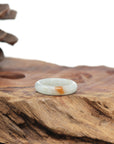 Baikalla Natural Icy Light Green & Sajin (Golden Dust) Jadeite Jade Traditional Ring