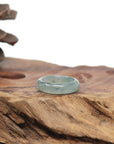 Baikalla Natural Icy Blue-Green Flowers Jadeite Jade Traditional Ring